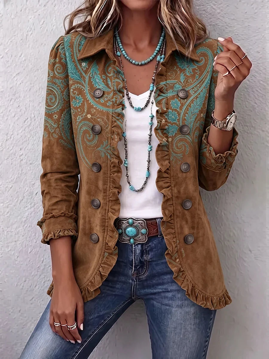 The Lois | Boho Ruffled Jacket