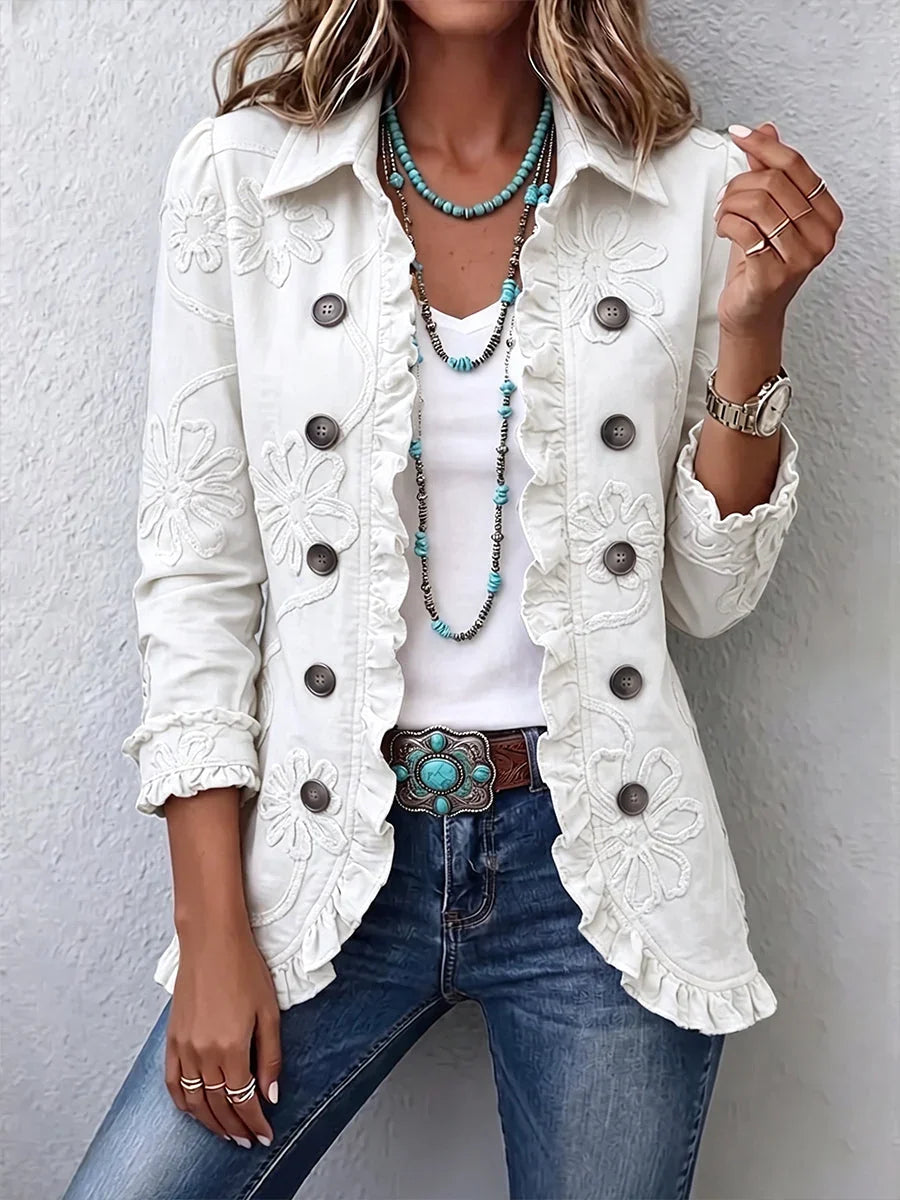 The Lois | Boho Ruffled Jacket