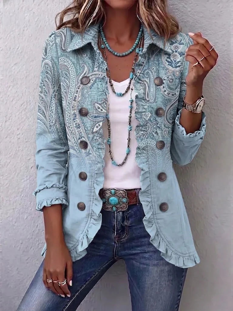 The Lois | Boho Ruffled Jacket