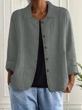 Deborah | Relaxed Crinkle-Texture Button-Front Blouse