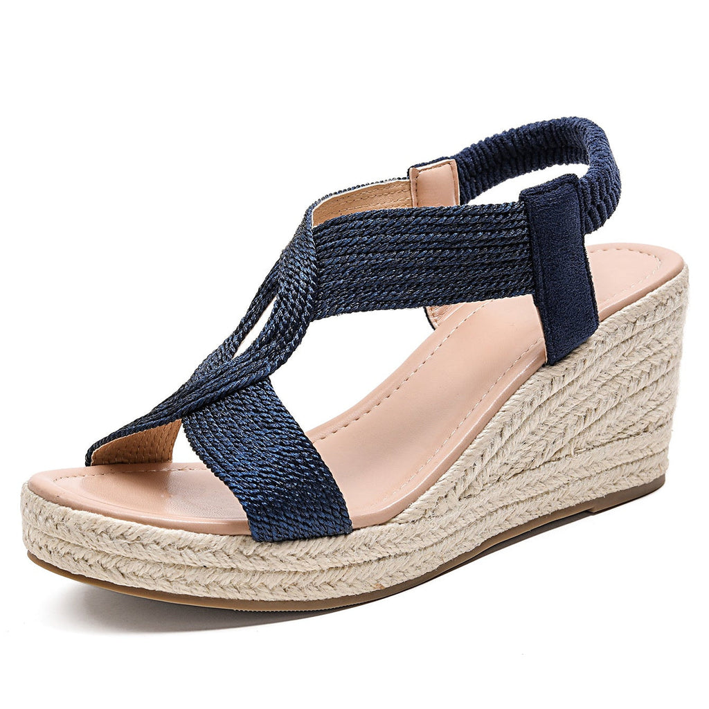 Amy | Wedge Sandals with Artisanal Braiding