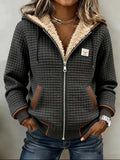 Sally | Sherpa-Lined Quilted Zip-Up Hooded Jacket